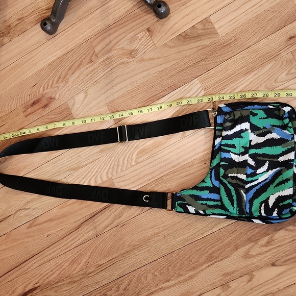 DVF zebra pattern crossbody green blue black white purse Diane Von Furstenberg - Picture 10 of 13